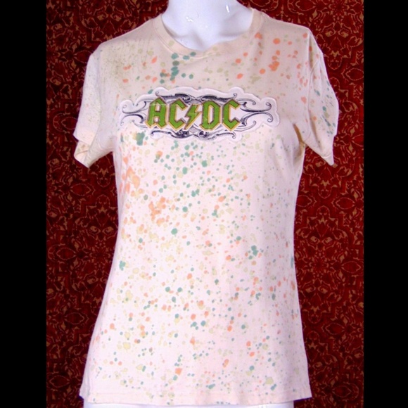 AC/DC ROCKWARE cream cotton T-Shirt 11/13 L✨ - Picture 2 of 5